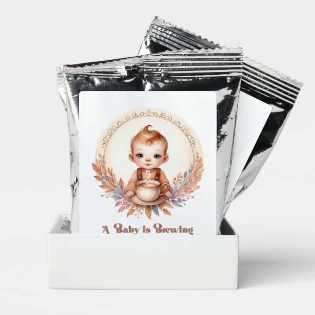 A Baby is Brewing Baby Shower Coffee Drink Mix (Pair)