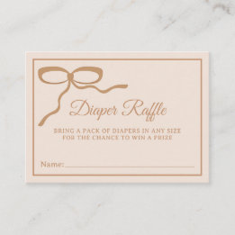 A Baby is Brewing Baby Shower Diaper Raffle Card