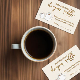 A Baby Is Brewing Baby Shower Diaper Raffle Enclosure Card