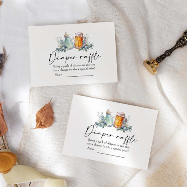 A Baby Is Brewing Baby Shower Diaper Raffle Enclosure Card (Creator Uploaded)