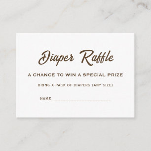 A Baby Is Brewing Baby Shower Diaper Raffle Name Enclosure Card