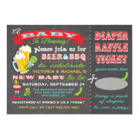 A Baby is Brewing Baby Shower Diaper Ticket Card
