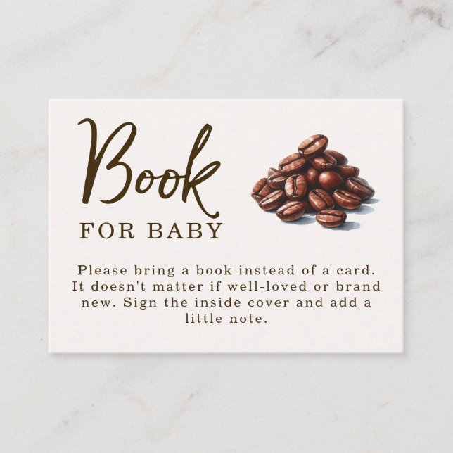 A Baby is Brewing Baby Shower  Enclosure Card (Front)