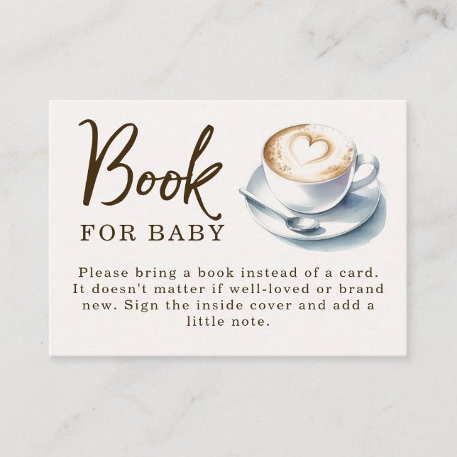 A Baby is Brewing Baby Shower  Enclosure Card (Front)