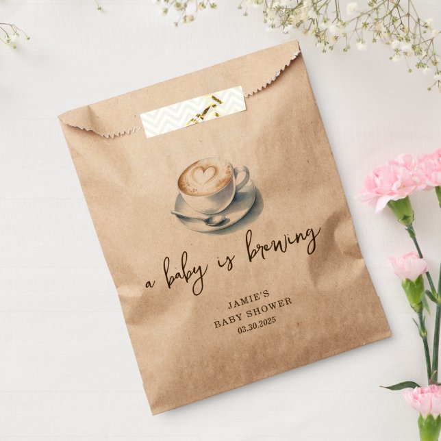 A Baby is Brewing Baby Shower  Favor Bag (Sealed)