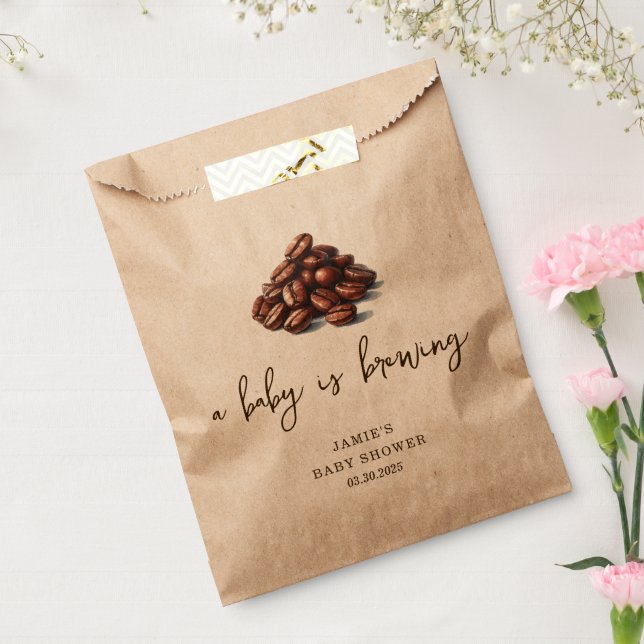 A Baby is Brewing Baby Shower  Favor Bag (Sealed)