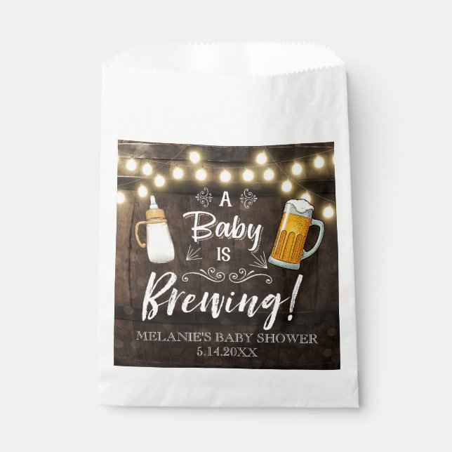 A Baby Is Brewing Baby Shower  Favor Bag (Front)