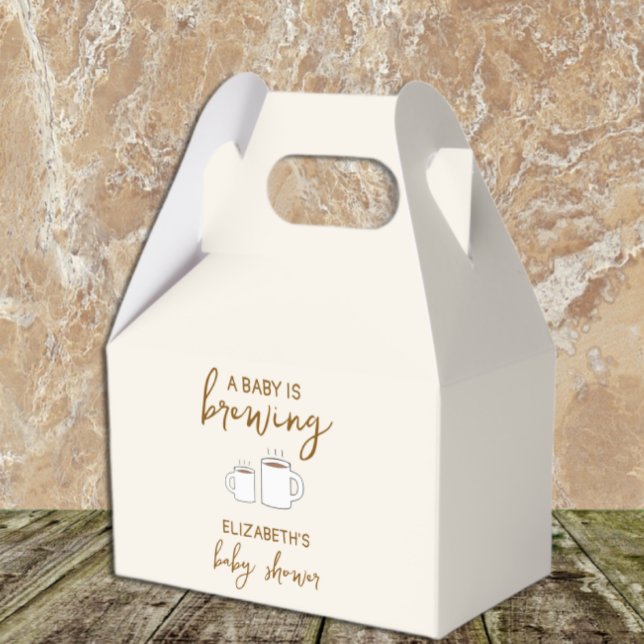A Baby Is Brewing Baby Shower Favor Boxes (Creator Uploaded)