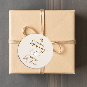 A Baby Is Brewing Baby Shower Favor Tags