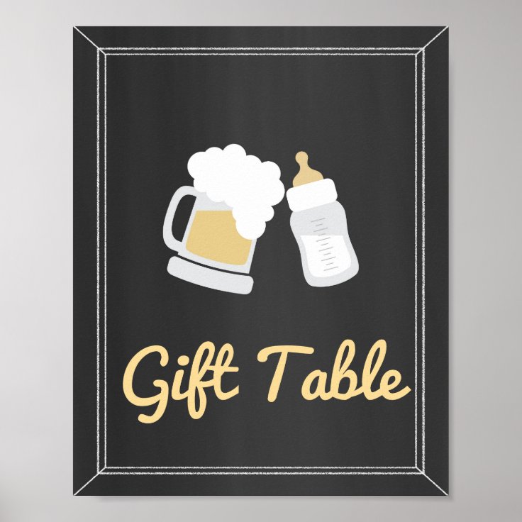 A Baby is Brewing Baby Shower Gift Table Sign Zazzle