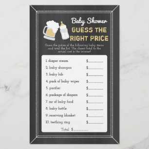 A Baby is Brewing Baby Shower Guess Right Price
