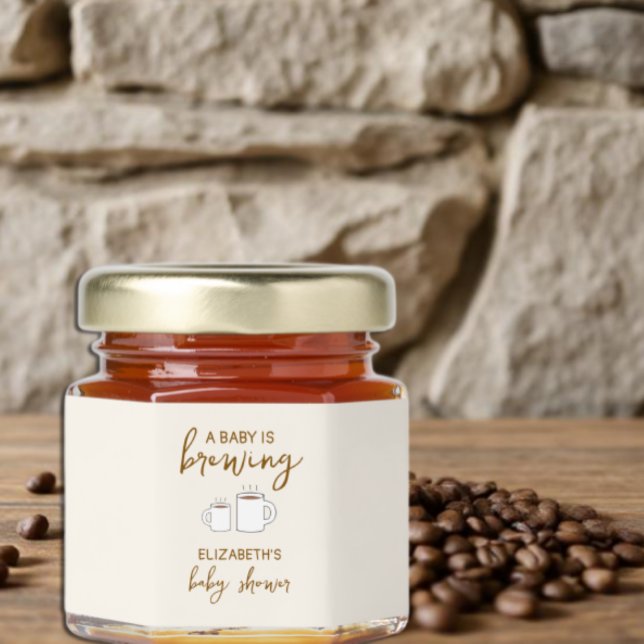 A Baby Is Brewing Baby Shower Honey Jar Favors (Creator Uploaded)