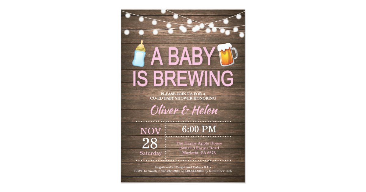 A baby is brewing Baby Shower Invitation | Zazzle.com