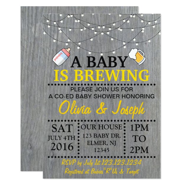 A BABY Is BREWING Baby Shower Invitation