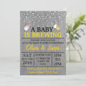 A BABY is BREWING Baby Shower Invitation (Standing Front)