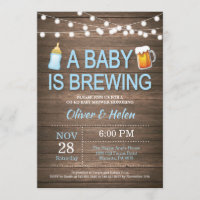 A baby is brewing Baby Shower Invitation