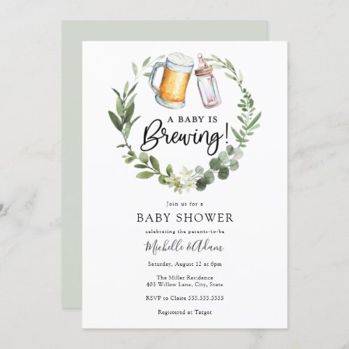 A Baby is Brewing Baby Shower Invitation