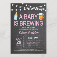 A baby is brewing Baby Shower Invitation