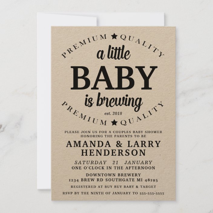 A Baby is Brewing Baby Shower Invitation | Zazzle.com