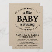 A Baby is Brewing Baby Shower Invitation (Front/Back)