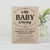 A Baby is Brewing Baby Shower Invitation (Standing Front)