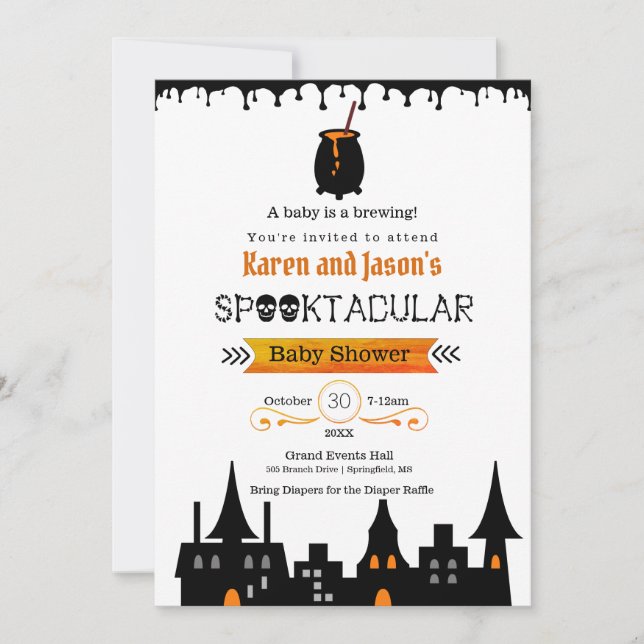 A Baby is brewing baby shower Invitation (Front)