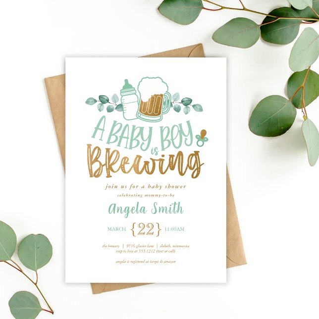 A Baby is Brewing Baby Shower Invitation (Creator Uploaded)