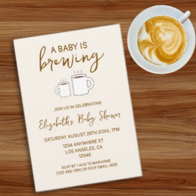 A Baby Is Brewing Baby Shower Invitation (Creator Uploaded)