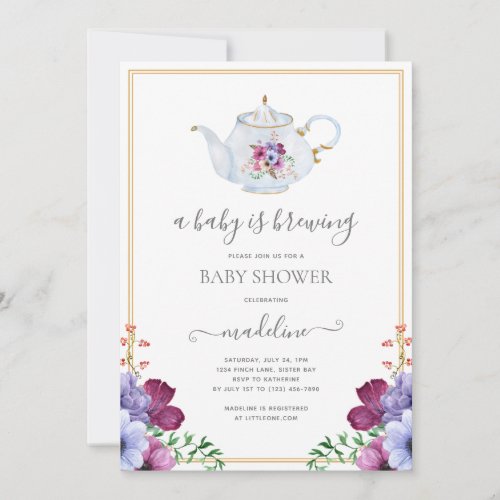 A Baby is Brewing Baby Shower Invitation