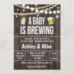 A Baby is Brewing - Baby Shower Invitation