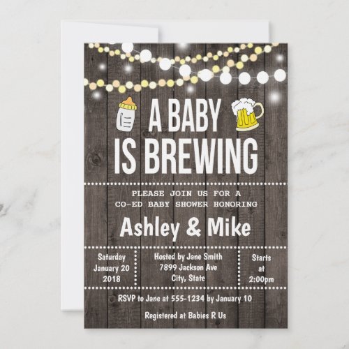 A Baby is Brewing _ Baby Shower Invitation