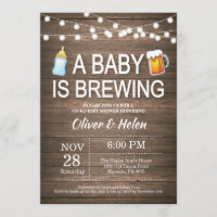 A baby is brewing Baby Shower Invitation