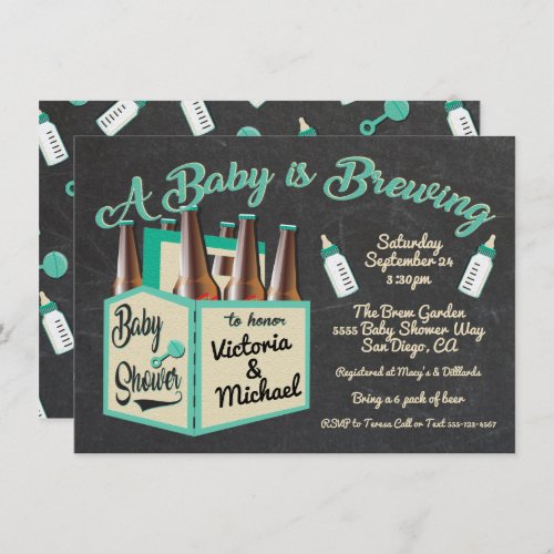 A Baby is Brewing Baby Shower Invitations