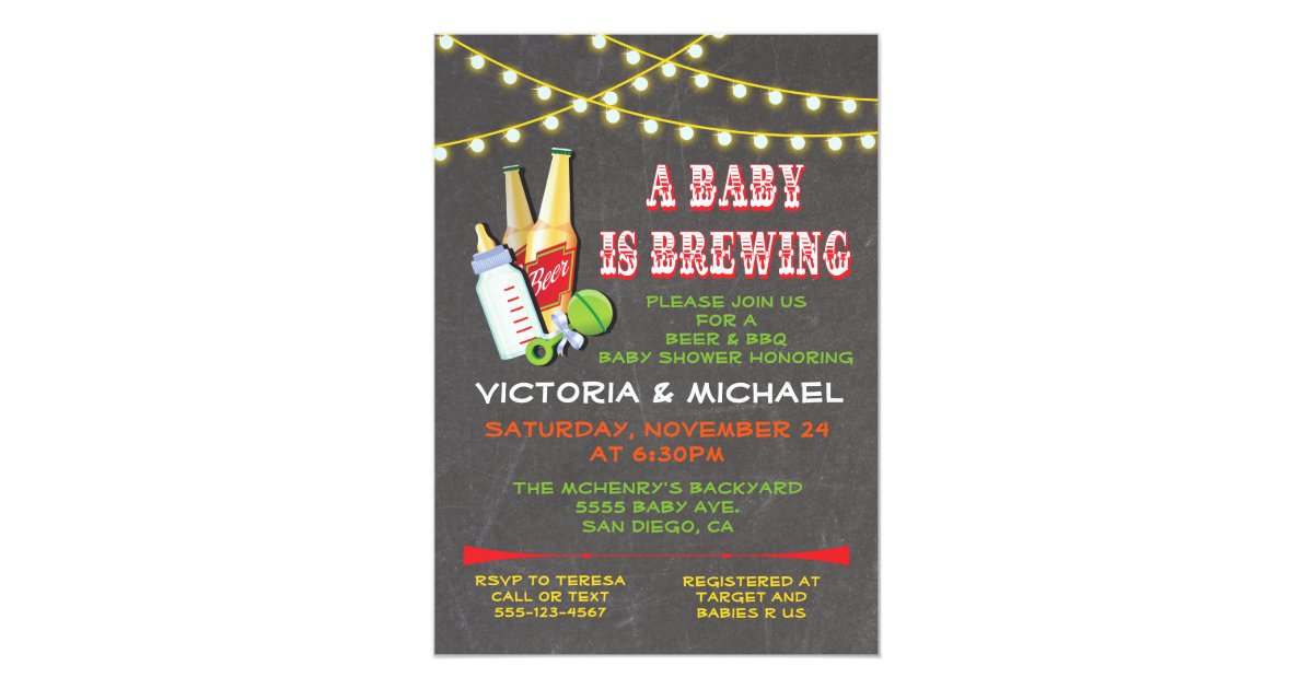 A Baby Is Brewing Baby Shower Invitations Zazzle Com
