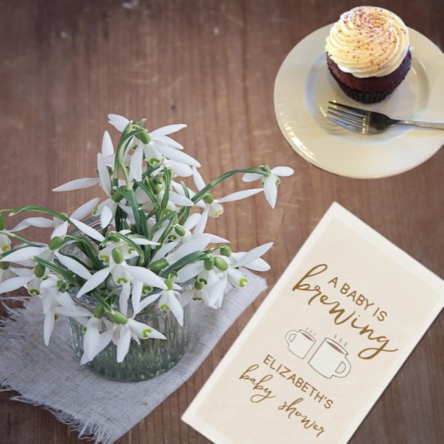 A Baby Is Brewing Baby Shower Napkins (Creator Uploaded)