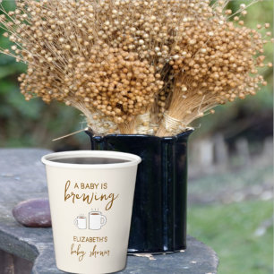 A Baby Is Brewing Baby Shower Paper Cups