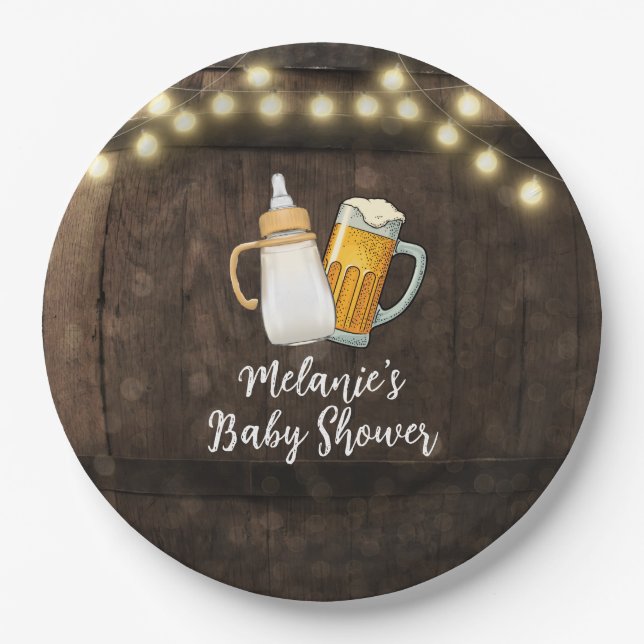 A Baby Is Brewing Baby Shower  Paper Plates (Front)