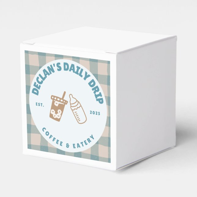 A Baby is Brewing Baby Shower Party Favor Box (Front Side)