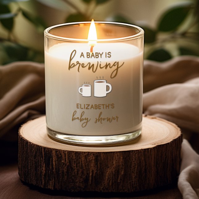 A Baby Is Brewing Baby Shower Scented Candle (Creator Uploaded)