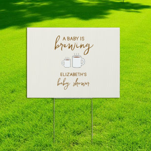 A Baby Is Brewing Baby Shower Sign