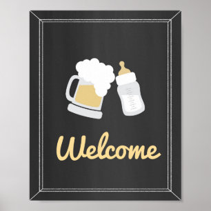 A Baby is Brewing Baby Shower Welcome Sign
