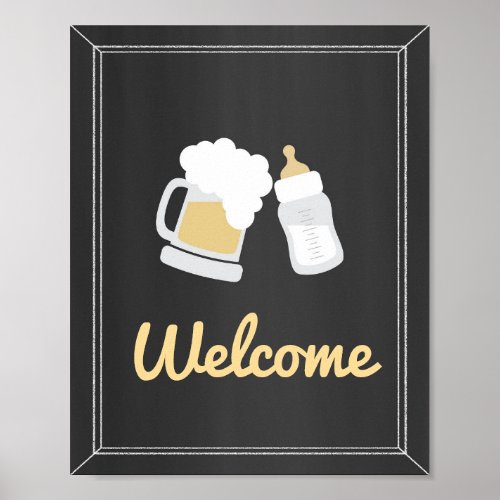 A Baby is Brewing Baby Shower Welcome Sign