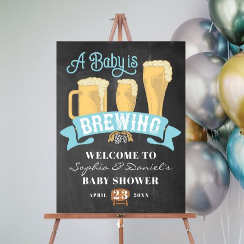 A Baby Is Brewing Baby Shower Welcome Sign