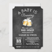 A Baby is Brewing Beers Co-Ed Neutral Baby Shower  Invitation (Front)