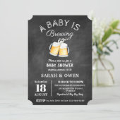 A Baby is Brewing Beers Co-Ed Neutral Baby Shower  Invitation (Standing Front)