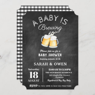 A Baby is Brewing Beers Co-Ed Neutral Baby Shower Invitation