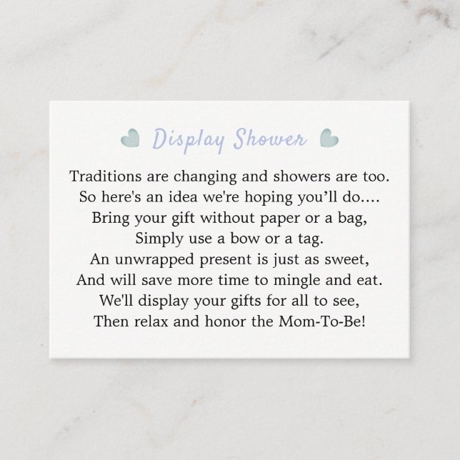 A Baby Is Brewing Blue Baby Shower Display Shower Enclosure Card (Front)