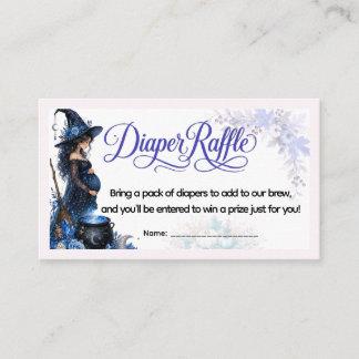 A Baby is Brewing blue Halloween Baby Shower Enclosure Card