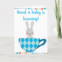 A Baby is Brewing Blue Teacup Baby Boy Shower