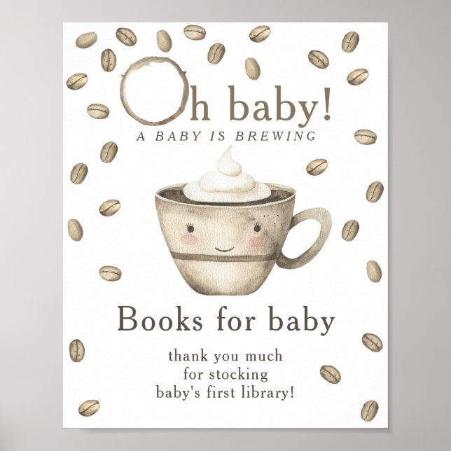 A baby is brewing Books for baby Poster (Front)